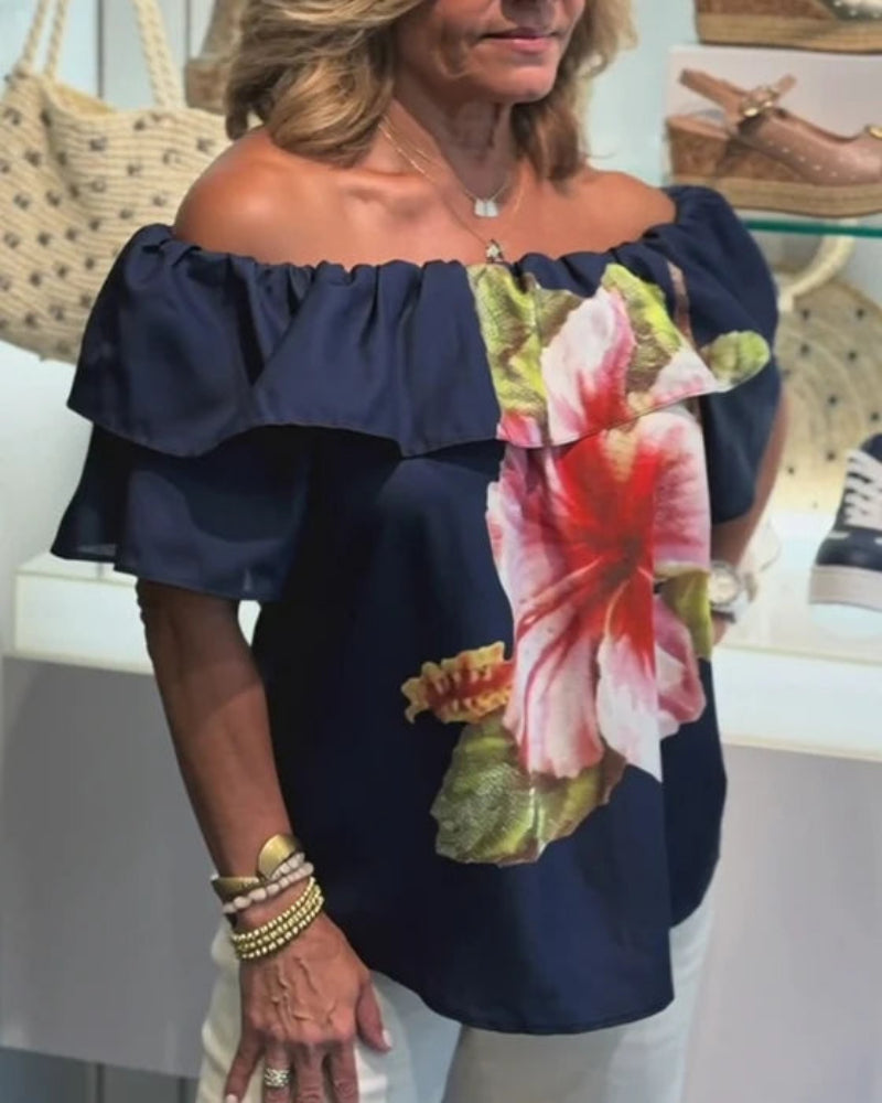 Vivienne™ – Off-Shoulder Floral Blouse