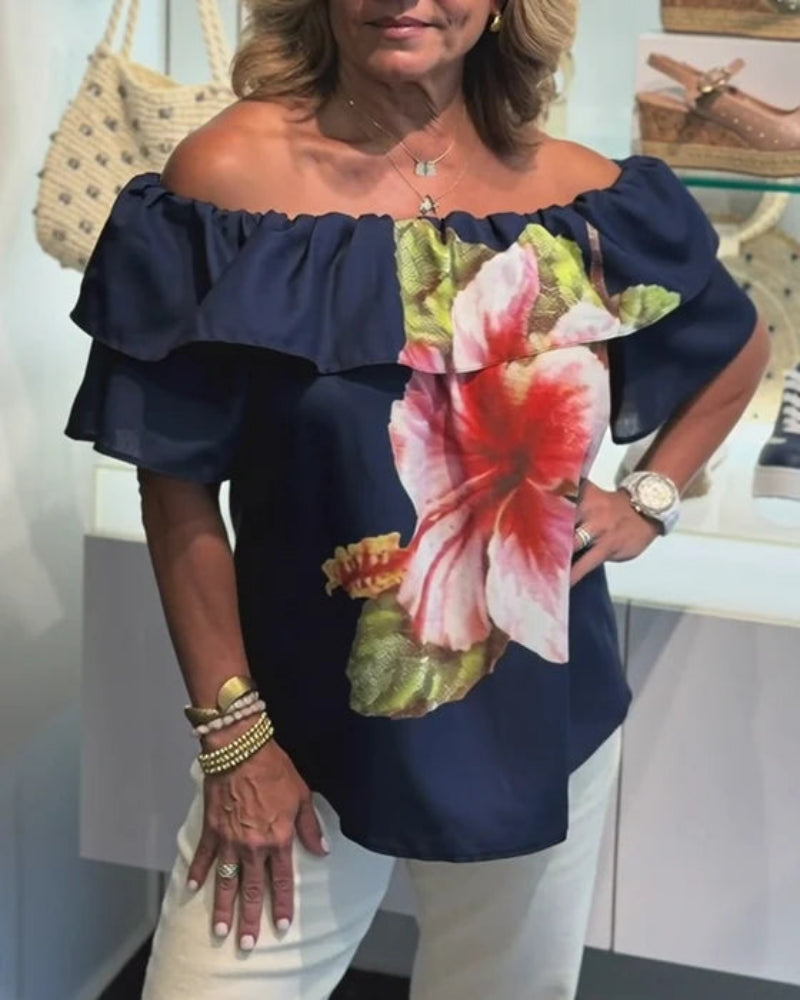 Vivienne™ – Off-Shoulder Floral Blouse
